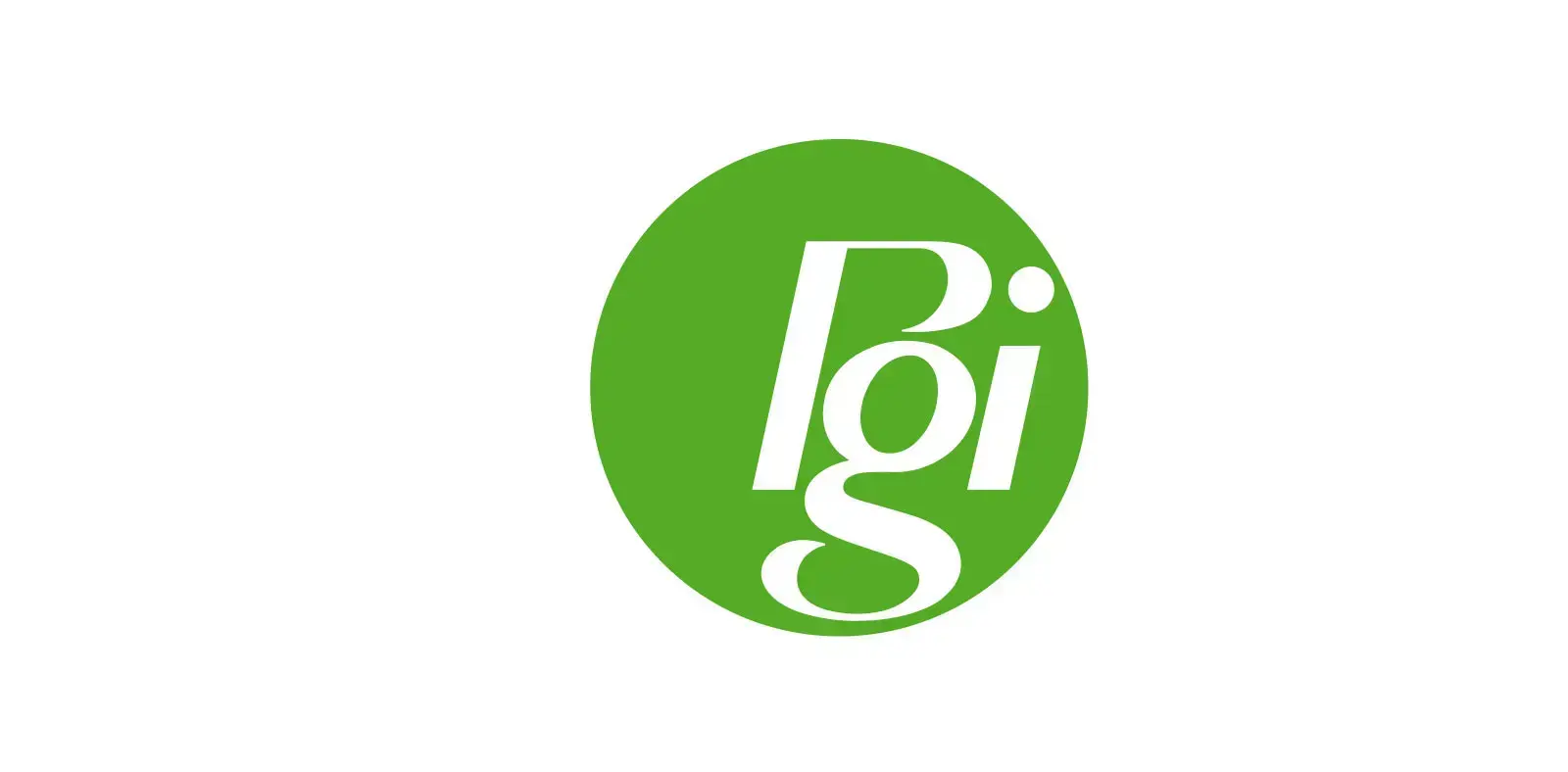 Logo stilizzato di Pg in un cerchio verde.